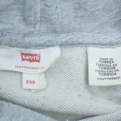 Levi's Mens Grey Pullover Hoodie XS Logo Fleece Sweatshirt