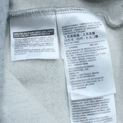 Levi's Mens Grey Pullover Hoodie XS Logo Fleece Sweatshirt