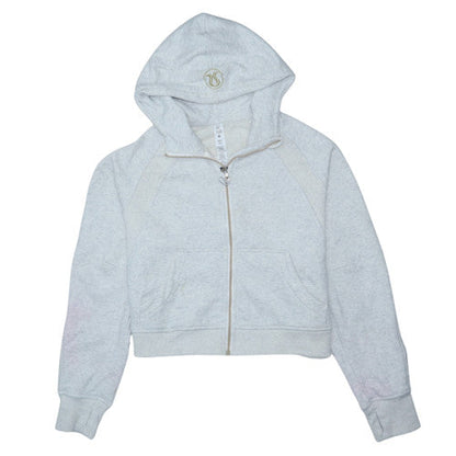 Lululemon Women's Grey Full Zip Hoodie Size 12 Cotton Blend