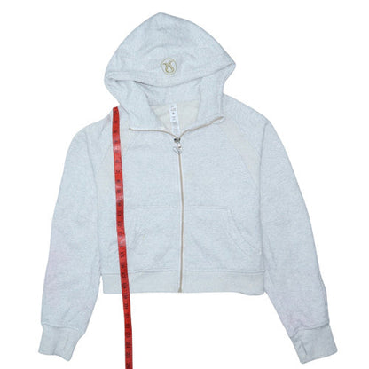 Lululemon Women's Grey Full Zip Hoodie Size 12 Cotton Blend