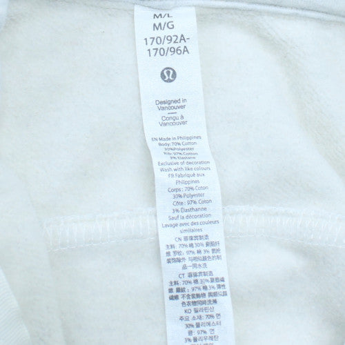 Lululemon Women's Grey Full Zip Hoodie Size 12 Cotton Blend