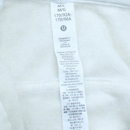 Lululemon Women's Grey Full Zip Hoodie Size 12 Cotton Blend