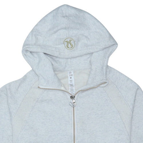 Lululemon Women's Grey Full Zip Hoodie Size 12 Cotton Blend