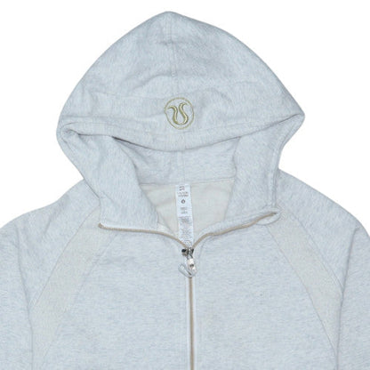 Lululemon Women's Grey Full Zip Hoodie Size 12 Cotton Blend