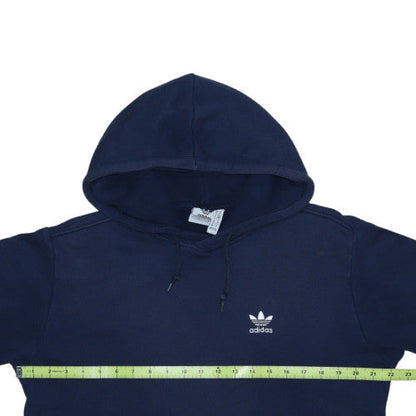 adidas Mens Blue Pullover Hoodie Medium Fleece Logo Sportswear
