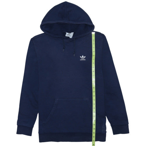 adidas Mens Blue Pullover Hoodie Medium Fleece Logo Sportswear