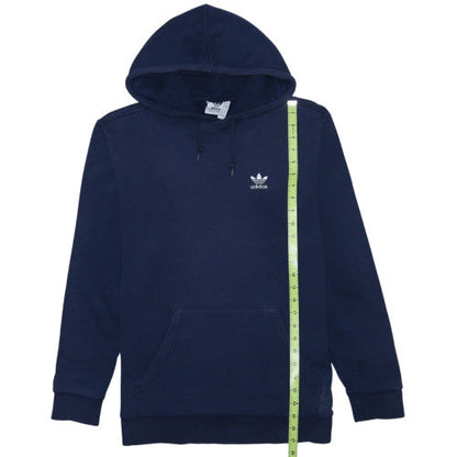 adidas Mens Blue Pullover Hoodie Medium Fleece Logo Sportswear