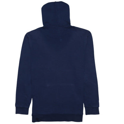 adidas Mens Blue Pullover Hoodie Medium Fleece Logo Sportswear