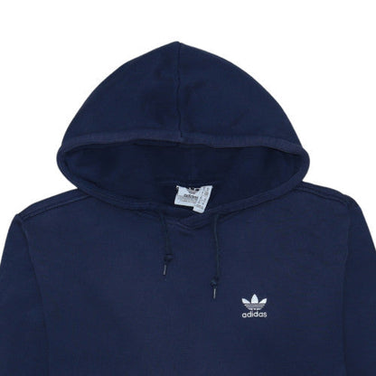 adidas Mens Blue Pullover Hoodie Medium Fleece Logo Sportswear