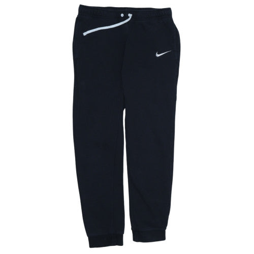 Nike Men's Black Jogger Trousers M Regular Fit Cotton Fleece