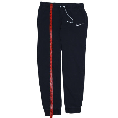 Nike Men's Black Jogger Trousers M Regular Fit Cotton Fleece