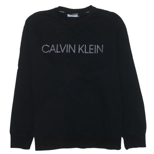 Calvin Klein Men's Black 5XLT Crew Neck Cotton Sweatshirt