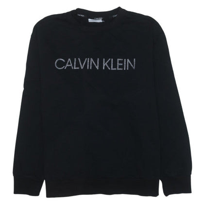 Calvin Klein Men's Black 5XLT Crew Neck Cotton Sweatshirt