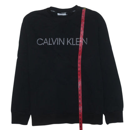 Calvin Klein Men's Black 5XLT Crew Neck Cotton Sweatshirt