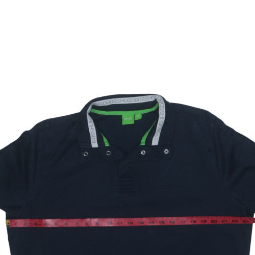 Hugo Boss Men's Navy Henley Sweatshirt XL Cotton Classic Style
