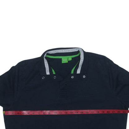 Hugo Boss Men's Navy Henley Sweatshirt XL Cotton Classic Style