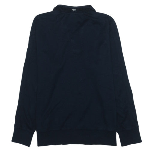 Hugo Boss Men's Navy Henley Sweatshirt XL Cotton Classic Style