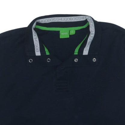 Hugo Boss Men's Navy Henley Sweatshirt XL Cotton Classic Style