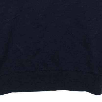 Hugo Boss Men's Navy Henley Sweatshirt XL Cotton Classic Style