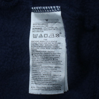 GAP Womens Navy Blue Pullover Hoodie M Cotton Blend Logo Casual