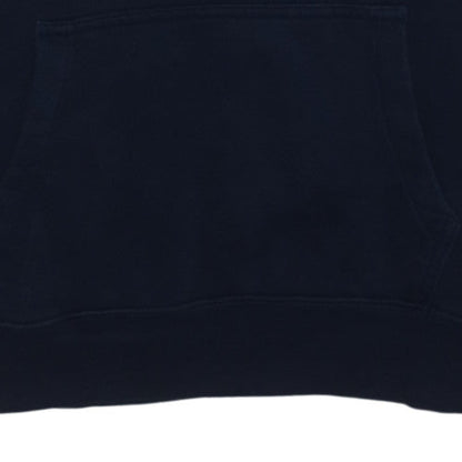 GAP Womens Navy Blue Pullover Hoodie M Cotton Blend Logo Casual