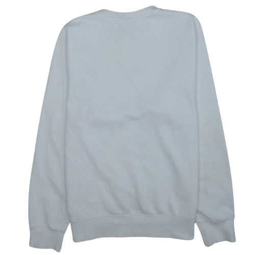 Nike Men's White Small Crew Neck Pullover Fleece Sweatshirt