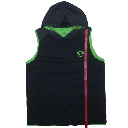 Nike Mens Black Sleeveless Hooded Sports Vest L