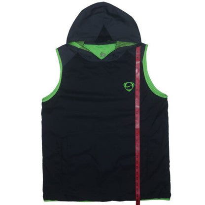 Nike Mens Black Sleeveless Hooded Sports Vest L