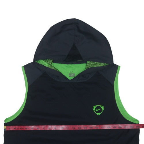 Nike Mens Black Sleeveless Hooded Sports Vest L
