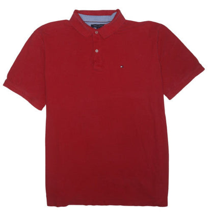 Tommy Hilfiger Men's Red Classic Fit Cotton Polo Shirt XL