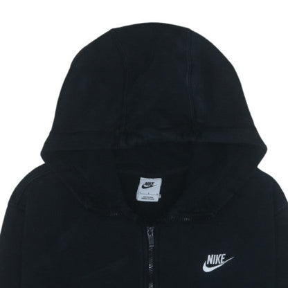 Nike Men's Black Full Zip Hoodie Size M Fleece Sweatshirt