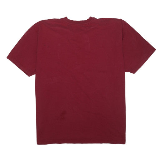 Carhartt Men's Red Short Sleeve Henley Cotton T-Shirt XL Workwear