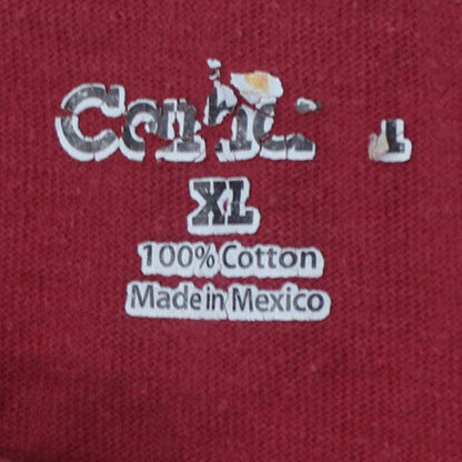 Carhartt Men's Red Short Sleeve Henley Cotton T-Shirt XL Workwear