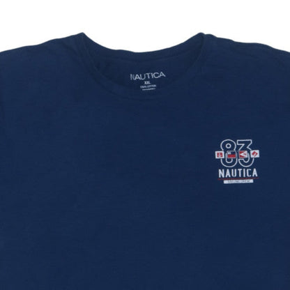 Nautica Men's Navy Blue XXL Crew Neck Nautical Graphic Cotton T-Shirt
