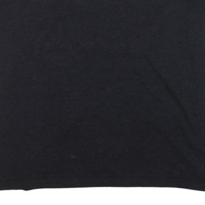 Nautica Men's Black Henley Short Sleeve T-Shirt Size L