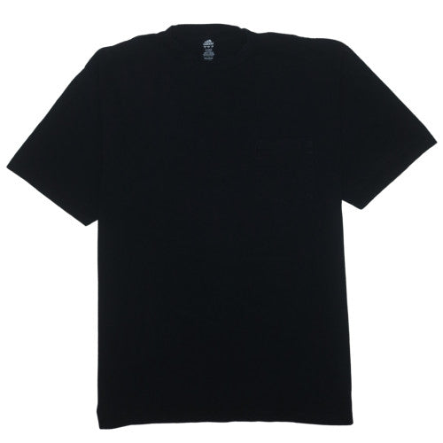 Adidas Men Black XL Cotton Crew Neck Short Sleeve T-Shirt