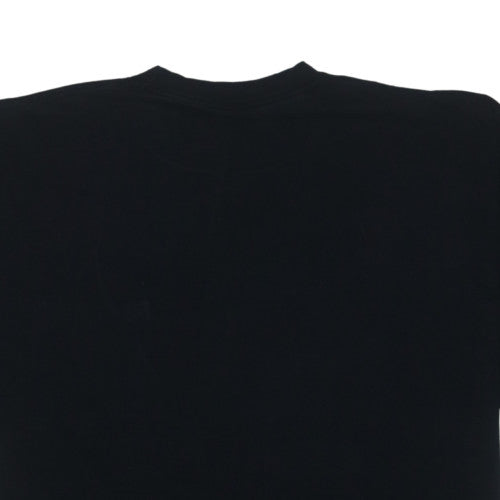 Adidas Men Black XL Cotton Crew Neck Short Sleeve T-Shirt