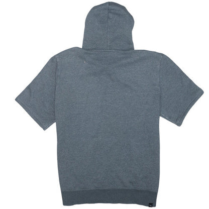 Puma Men's Grey Short Sleeve Pullover Hoodie Size L