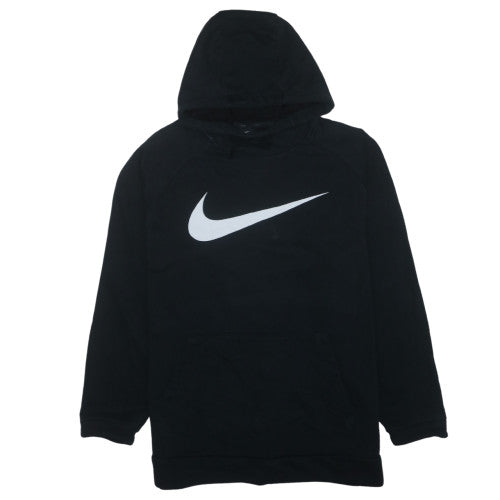 Nike Men's Black Pullover Hoodie L Logo Dri-Fit Sweatshirt