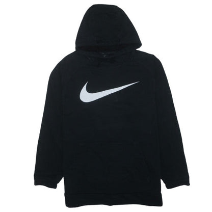Nike Men's Black Pullover Hoodie L Logo Dri-Fit Sweatshirt