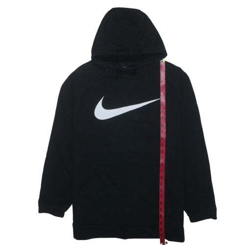 Nike Men's Black Pullover Hoodie L Logo Dri-Fit Sweatshirt