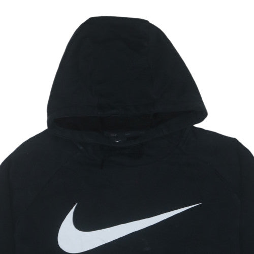 Nike Men's Black Pullover Hoodie L Logo Dri-Fit Sweatshirt