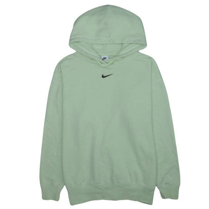 Nike Women's Green Pullover Hoodie Small Fleece Cotton Blend
