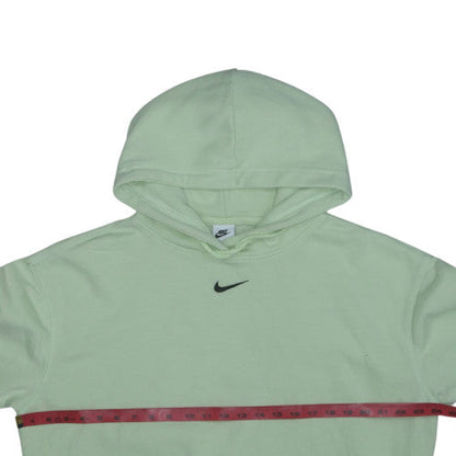 Nike Women's Green Pullover Hoodie Small Fleece Cotton Blend
