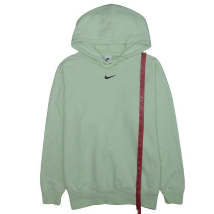 Nike Women's Green Pullover Hoodie Small Fleece Cotton Blend