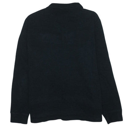 Ralph Lauren Men's Black Cotton 1/4 Zip Jumper L