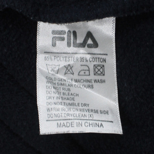 FILA Men's Black Crew Neck Logo Sweatshirt Size L