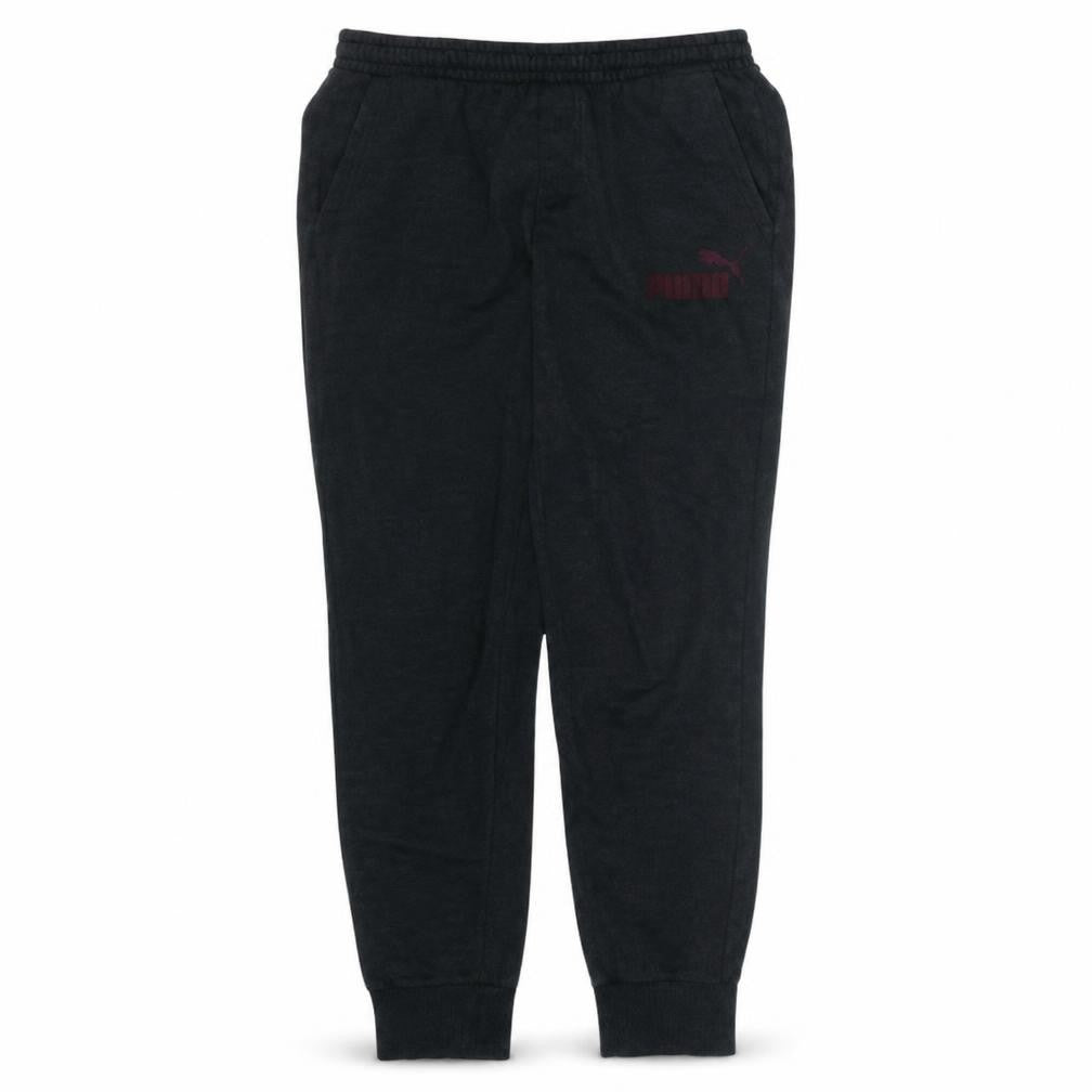 Puma Mens Black Fleece Sweatpants M Regular Fit Elastic Waist