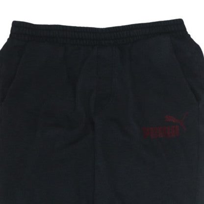 Puma Mens Black Fleece Sweatpants M Regular Fit Elastic Waist