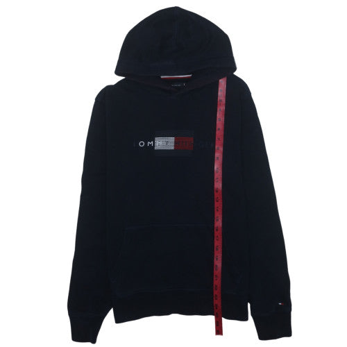Tommy Hilfiger Men's Black Logo Pullover Hoodie Size M